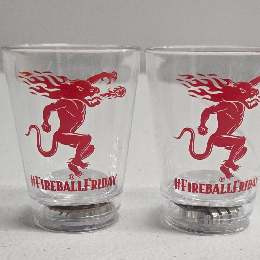 Fireball LED Flashing Light Shot Glasses